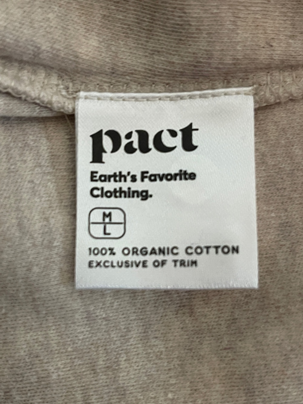 Pact Airplane Wrap Cardigan M/L Beige Organic Cotton Oversized Travel Sweater - Picture 5 of 9